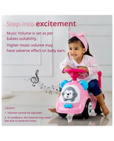 Durable toddler ride-on toy with large stable wheels.