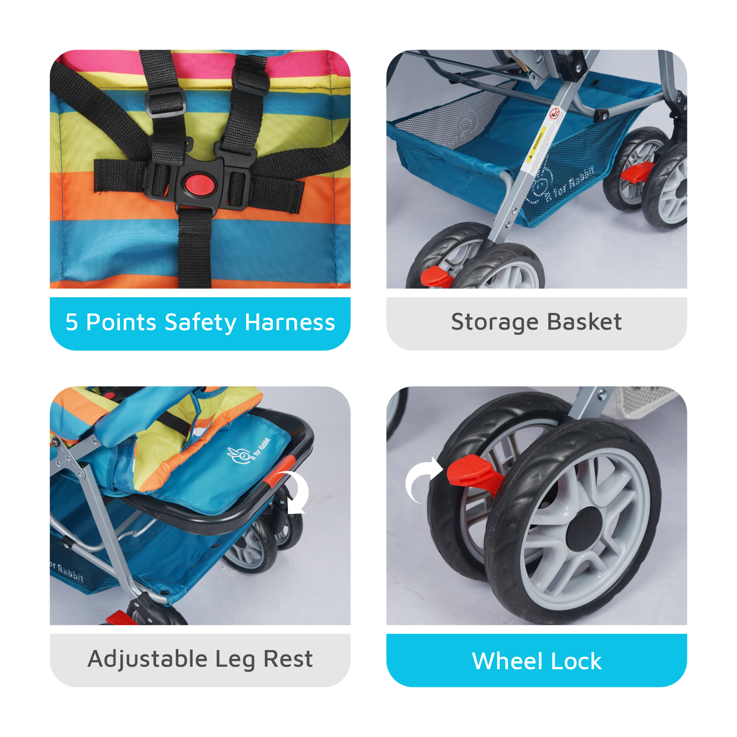 “Baby stroller with storage basket – Lollipop Lite foldable stroller for parents on the go”