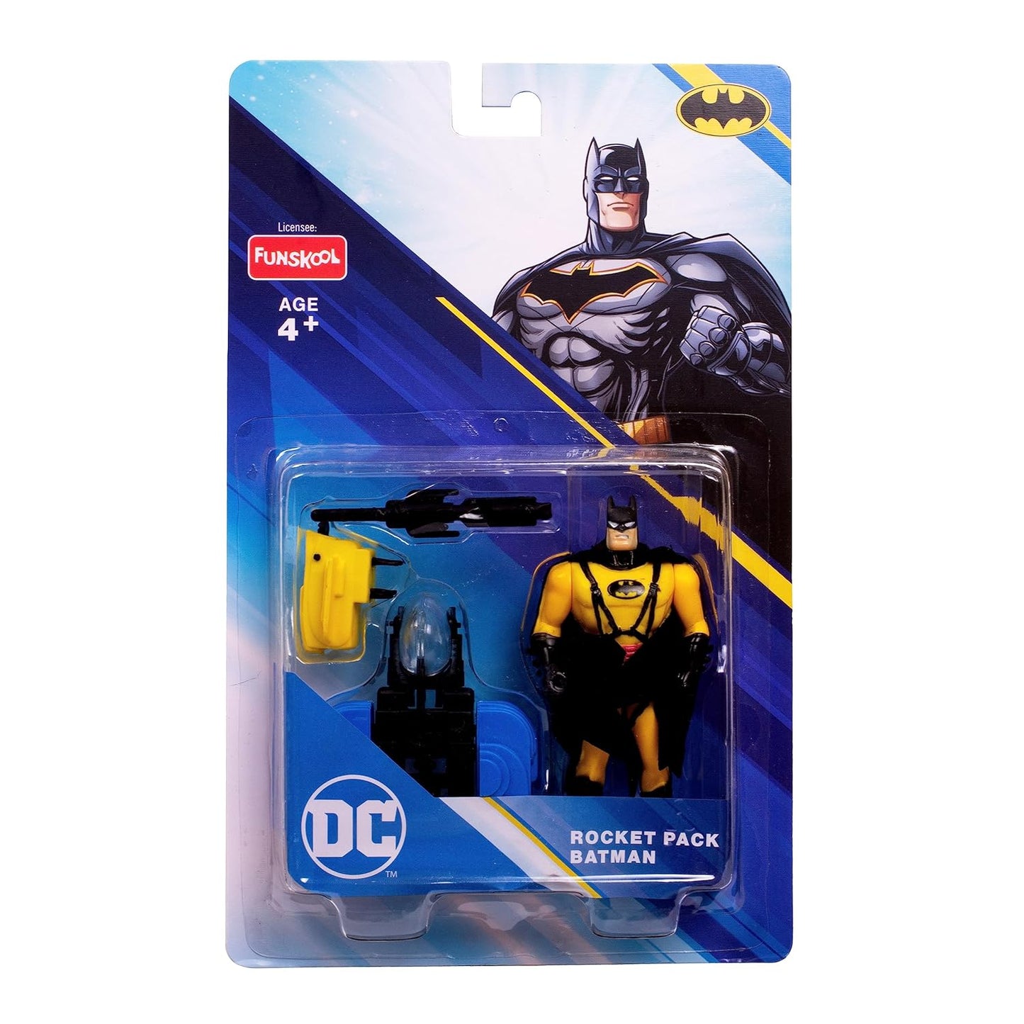 Batman toy with rocket launcher and pack – Funskool DC Comics action figure.