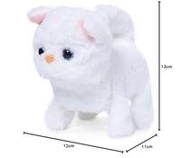 Battery powered cat toy with walking motion and sound