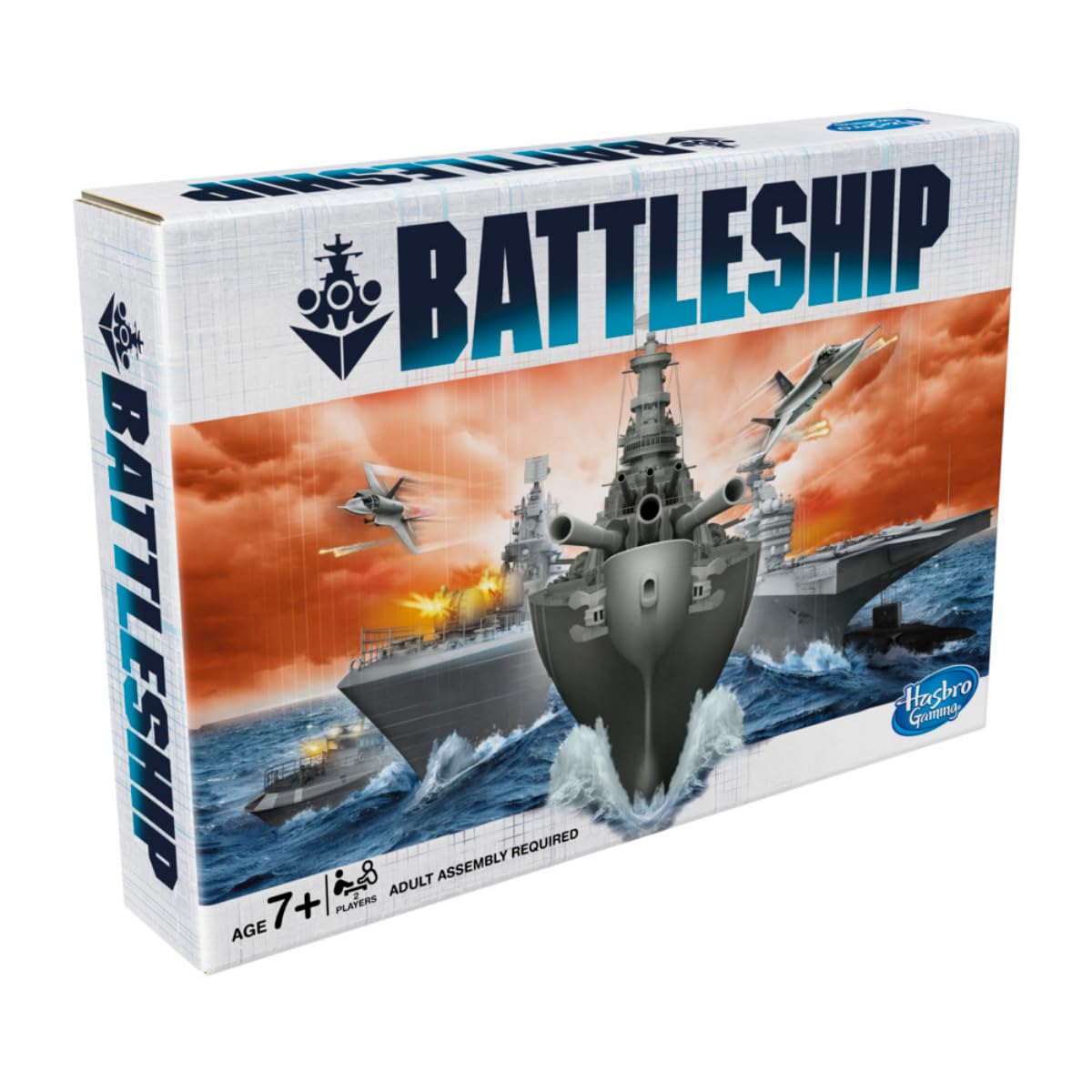 Kids playing Hasbro Battleship strategy board game