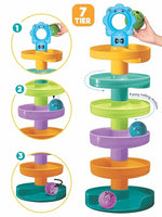 Best birthday gift for 1 year old baby cat spiral fun rolling tower toy india