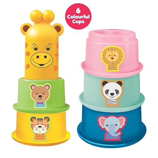 Best birthday gift for 1 year old baby stacking cups rolling ball tower combo set