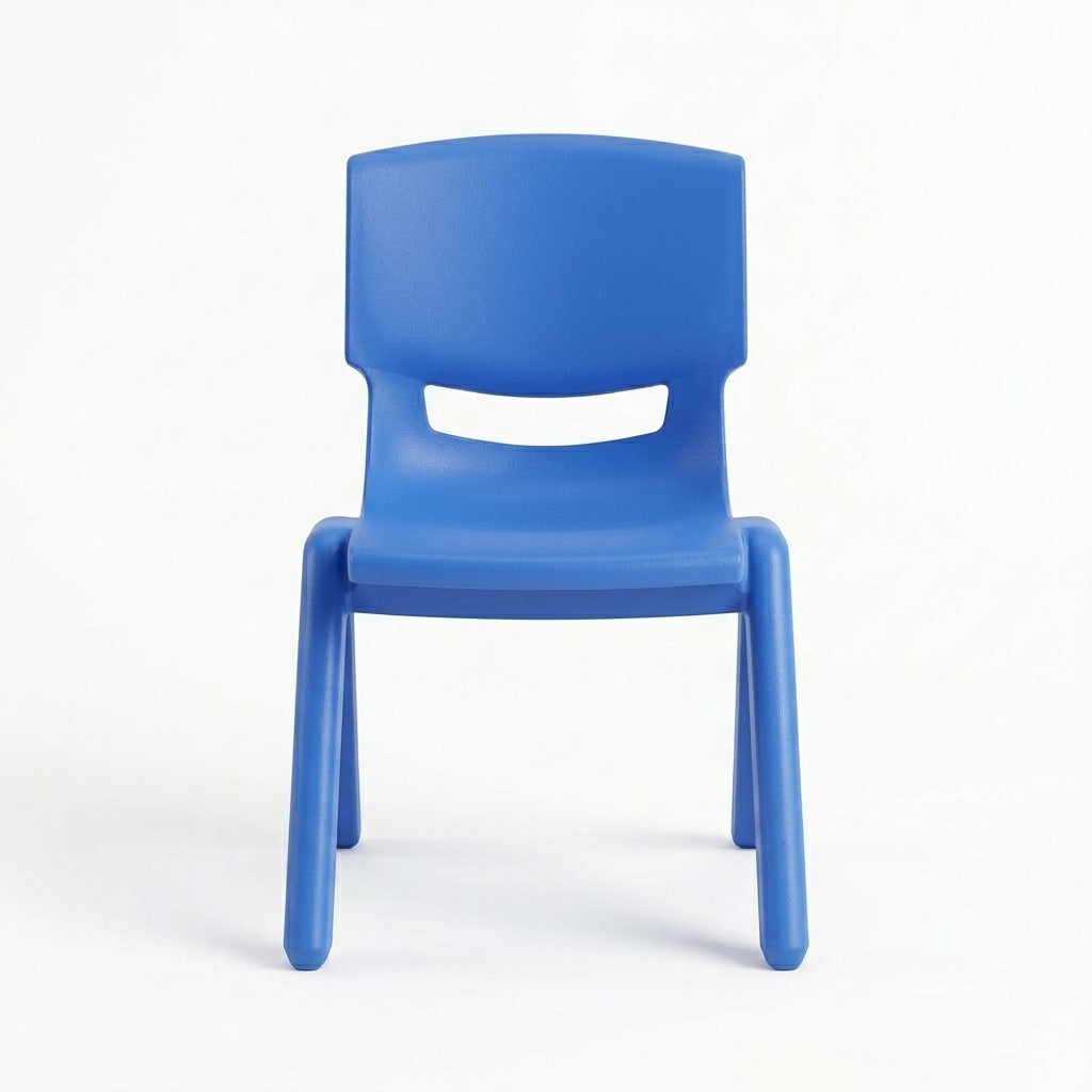 blue kids plastic chair medium size for 2-8 years