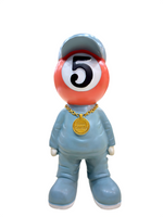 Front view of Bored Gorilla 8.5-inch collectible figurine with number 5 head and gold chain