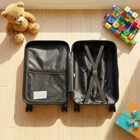 20 inch kids hard luggage bag with 360 degree spinner wheels in vibrant yellow colour