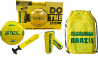 Yellow Brazil football combo kit for kids and adults