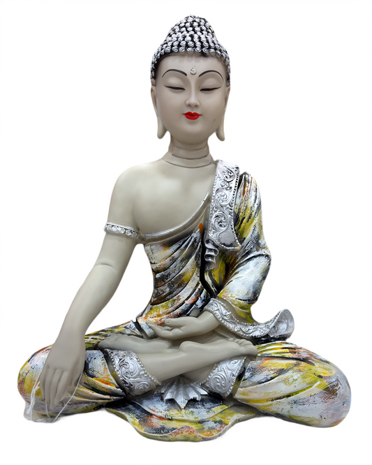 Elegant 1.5 feet Gautam Buddha Statue – Premium Resin Meditation Idol for Home & Office Décor | Peaceful Buddha Murti for Positivity & Serenity