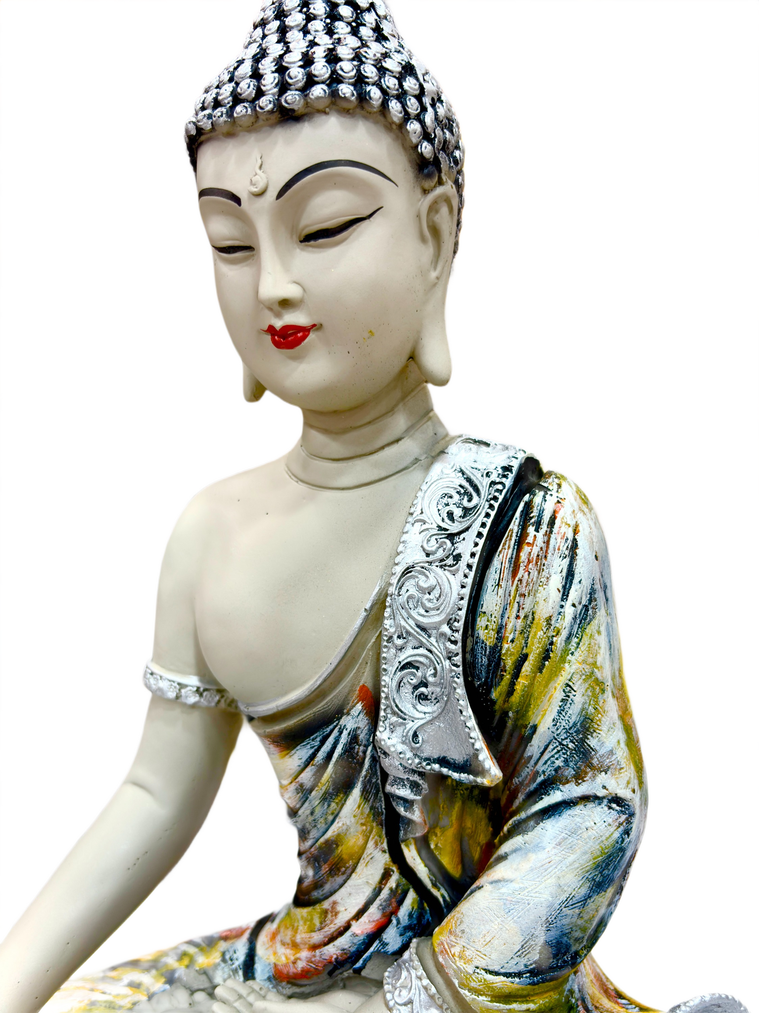 Elegant 1.5 feet Gautam Buddha Statue – Premium Resin Meditation Idol for Home & Office Décor | Peaceful Buddha Murti for Positivity & Serenity