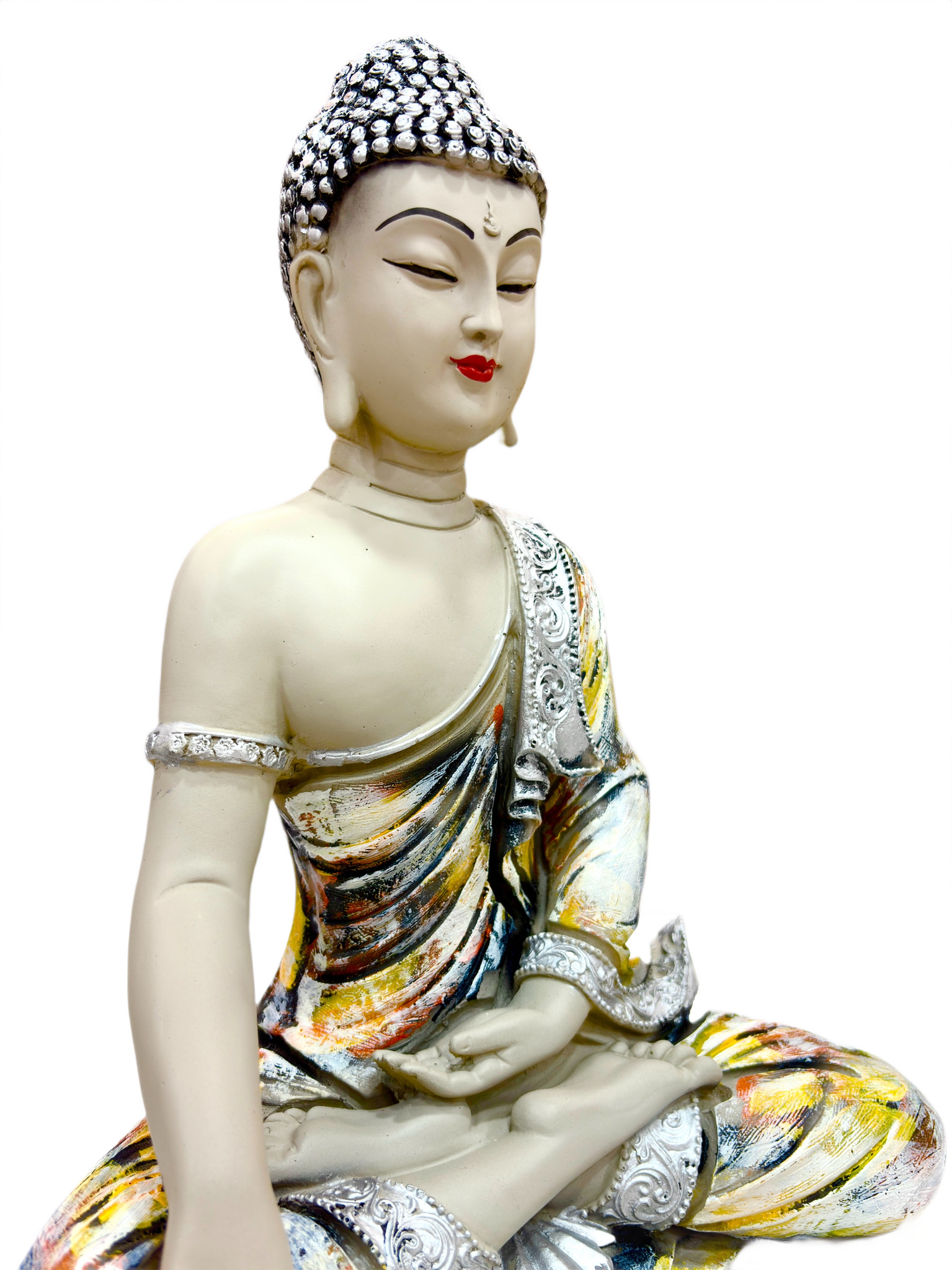 Elegant 1.5 feet Gautam Buddha Statue – Premium Resin Meditation Idol for Home & Office Décor | Peaceful Buddha Murti for Positivity & Serenity