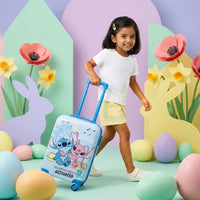 Children's cabin carry-on suitcase with colourful cartoon graphic and retractable handle