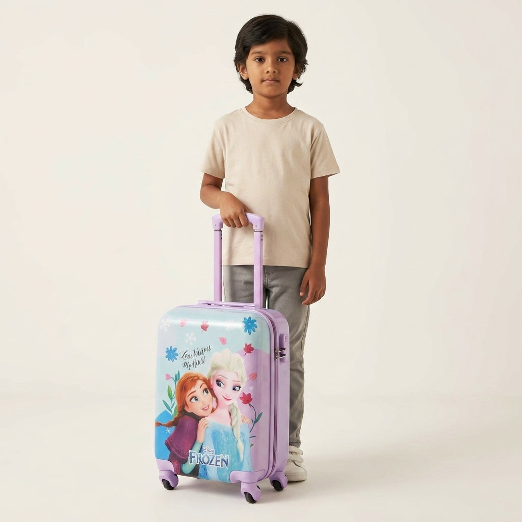 children travel suitcase with spinner wheels purple