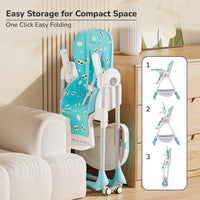 Compact and space-saving Marshmallow High Chair for small homes.