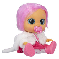 Child playing with Cry Babies Dressy Coney Doll during pretend play