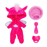 Accessories included with Cry Babies Loving Care Hannah Doll – pacifier and bottle