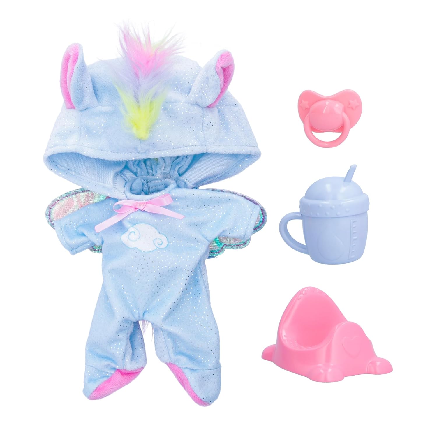 Accessories included with Cry Babies Loving Care Fantasy Jenna doll
