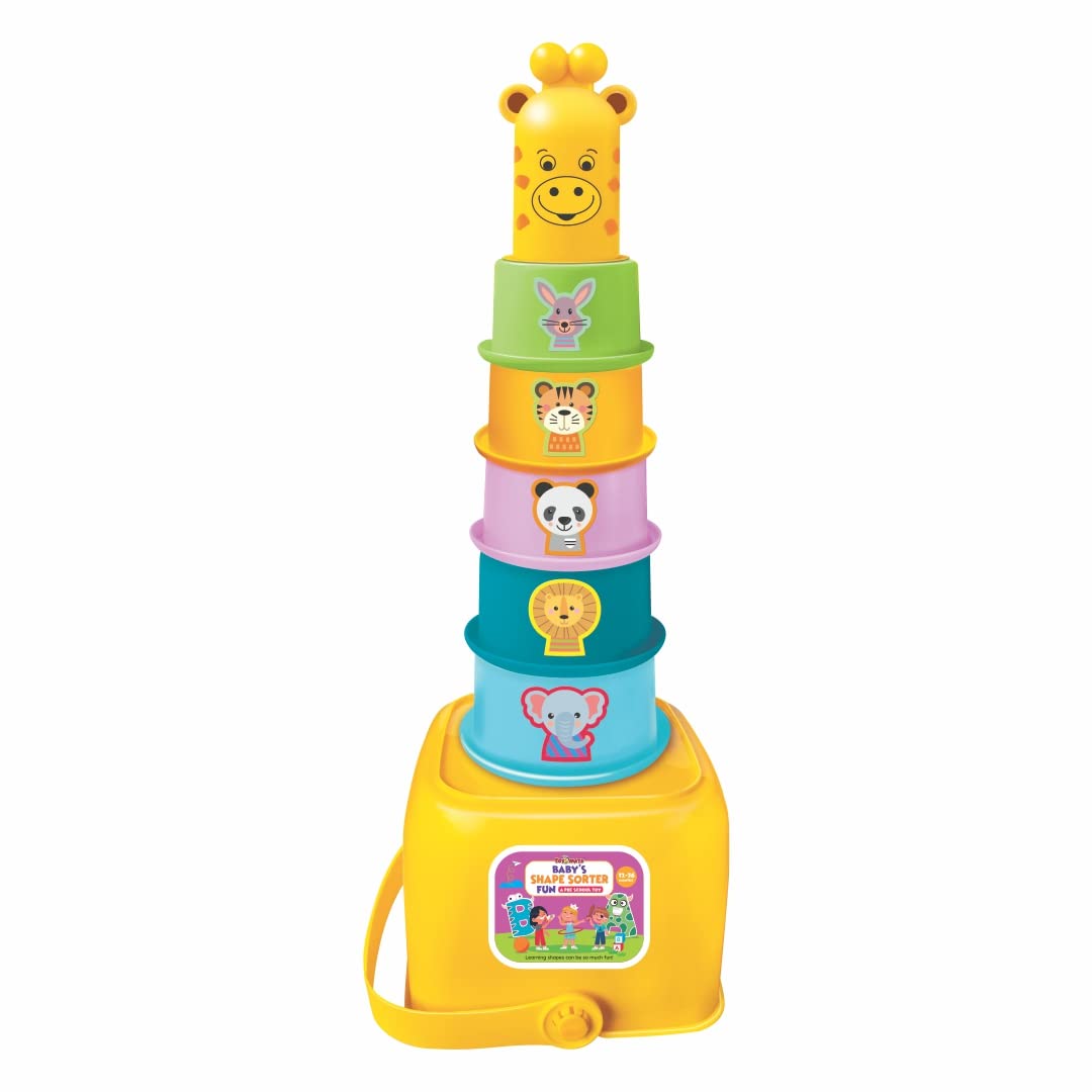 Best birthday gift for toddler 12 to 36 months colourful stacking cups learning toy