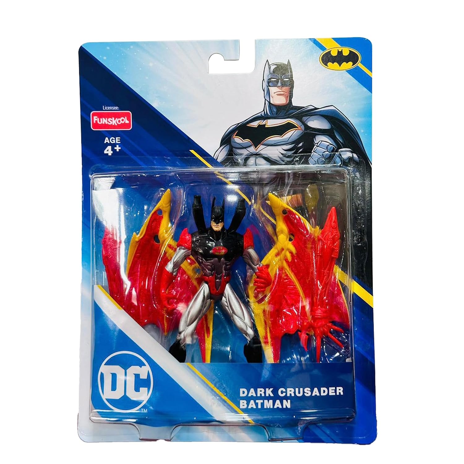 DC Batman toy with detachable red and yellow wings