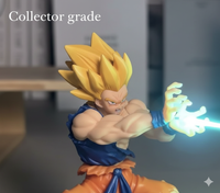 Super Saiyan character with glowing hands in a dynamic pose, labeled 'Collector grade'.
