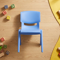 children play chair blue lightweight plastic seating