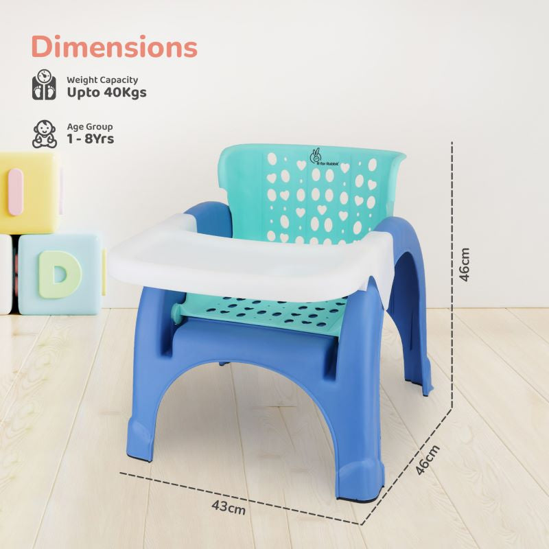 Durable plastic kids chair with bright colors for home use