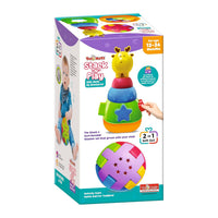 Toddler giraffe stacking rings tower educational toy for 1 year old baby