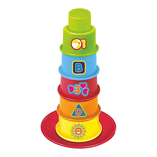 Best first birthday gift — colourful animal stacking cups balance plate educational toy