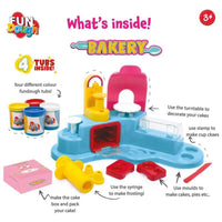Creative bakery playset for children with colorful dough