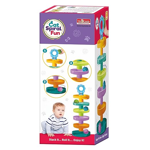 Funny rolling motion spiral ball tower 7 levels colourful educational toddler toy