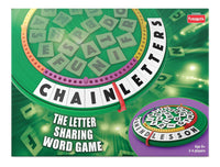 Chain Letters game setup with letter tiles and circular board