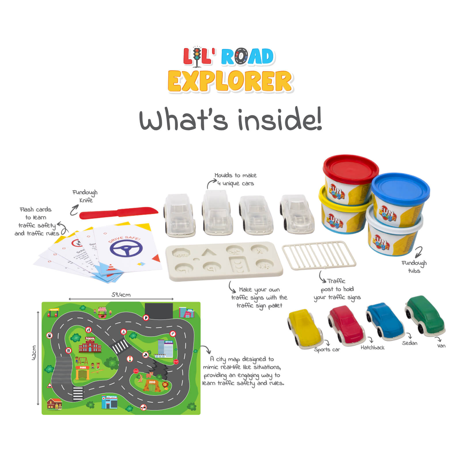 Funskool Fundough educational road safety dough kit