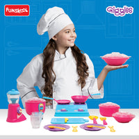 Funskool Giggles role play kitchen toy with blender, pan, and plates