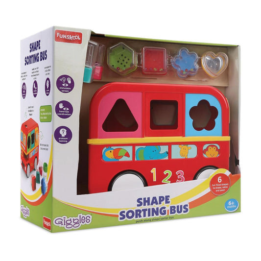 Funskool shape shorting bus colorful shape sorting for toddlers main image