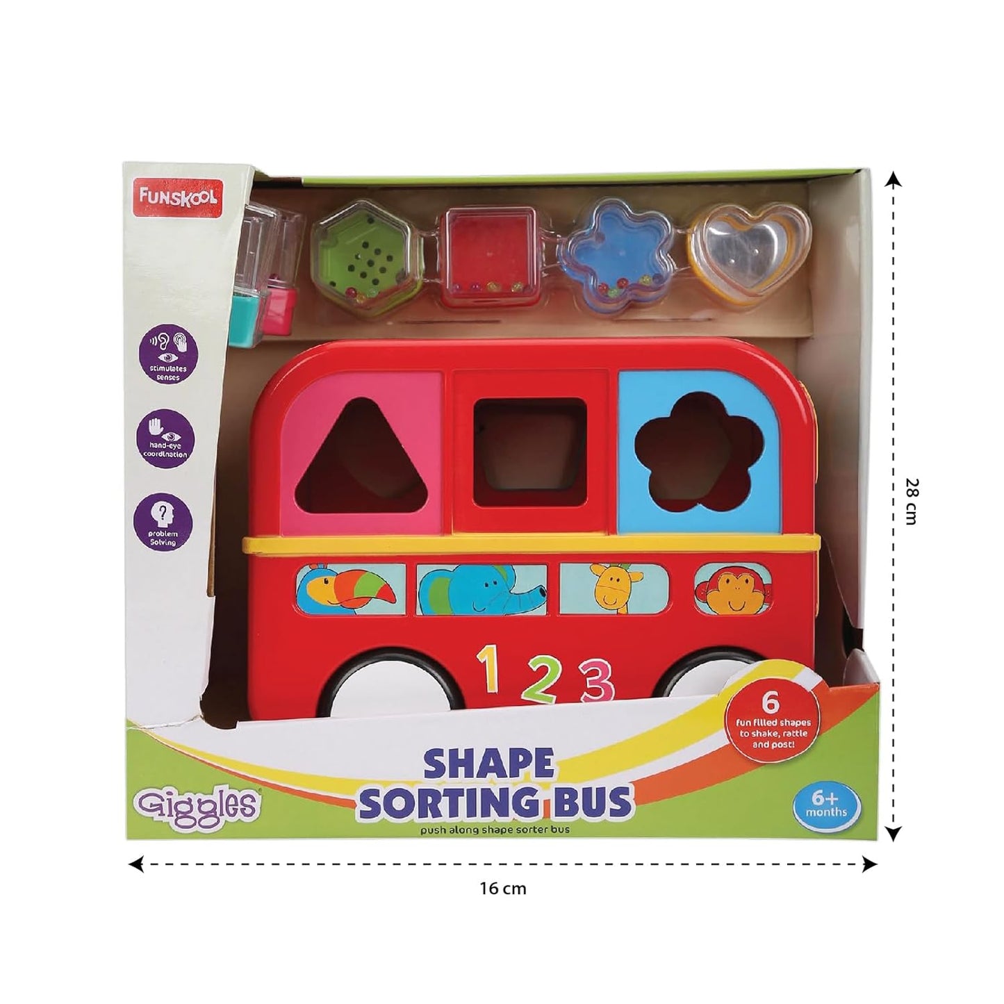 Funskool shape shorting bus colorful shape shorting for toddlers main image