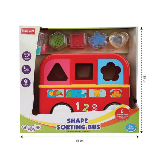 Funskool shape shorting bus colorful shape shorting for toddlers main image