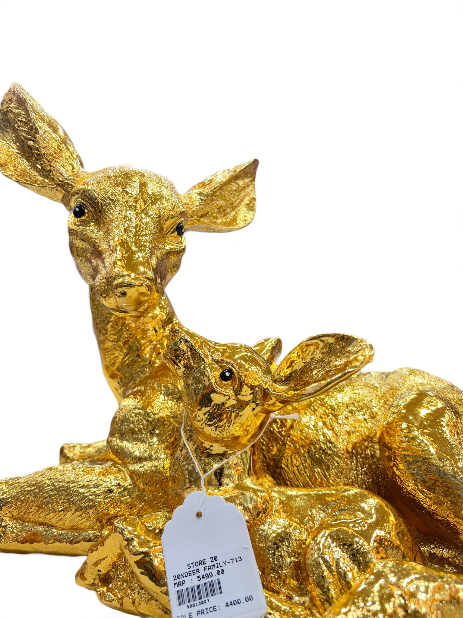 Golden Deer Showpiece for Home Décor | Elegant Gold Finish Decorative Idol