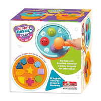 Baby toddler playing with colorful hammer ball basket educational toy