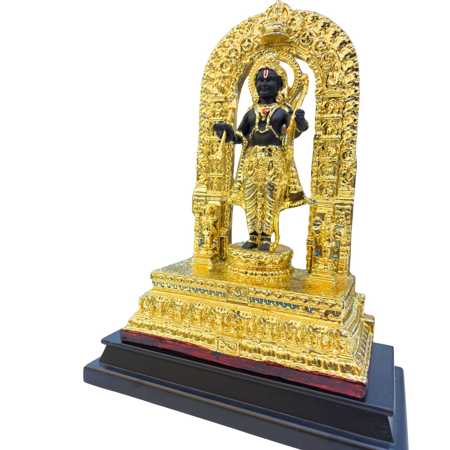 Lord Ram Idol in Gold Finish Resin – Elegant Showpiece for Home Temple and Spiritual Interior Décor