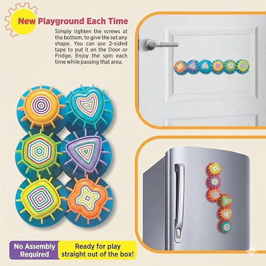 ToyMate Spinning Joy gear toy — shape recognition, creativity, and cause-effect learning for toddlers