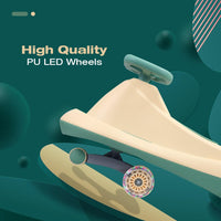 Swing car with LED flashing wheels for fun rides