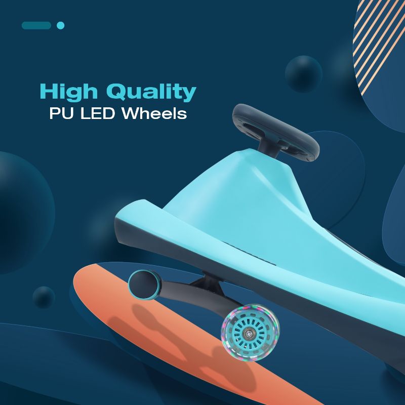 Smooth ride swing car for kids indoor and outdoor play