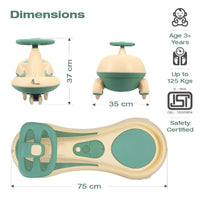 Toddler-friendly drift swing car ride-on toy