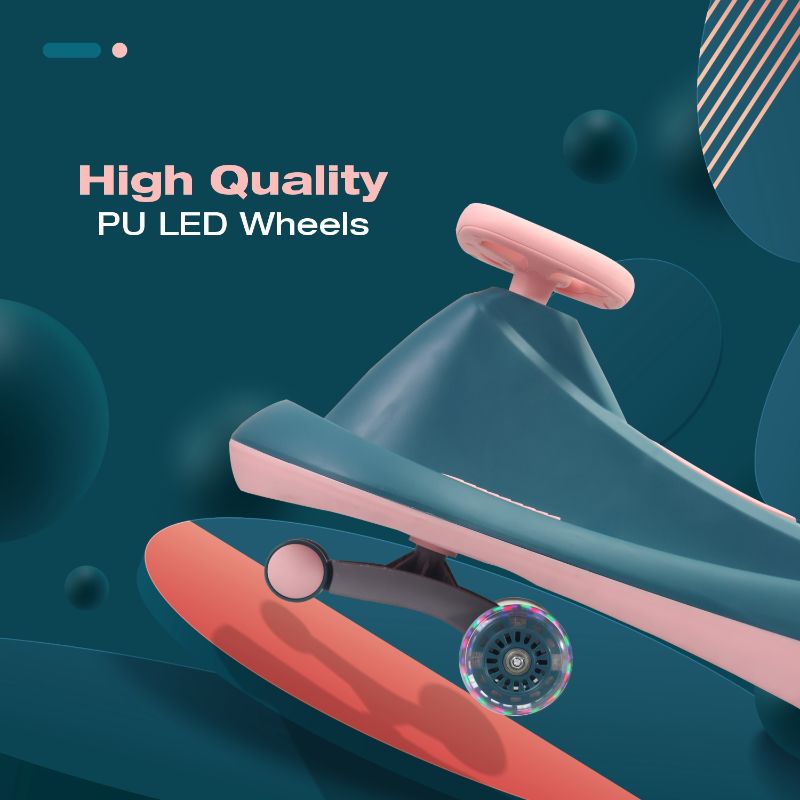 Drift Swing Car with LED flashing wheels for toddlers and children