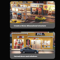 Japanese street miniature diorama model with LED lights