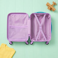kids cabin luggage trolley bag with cartoon print