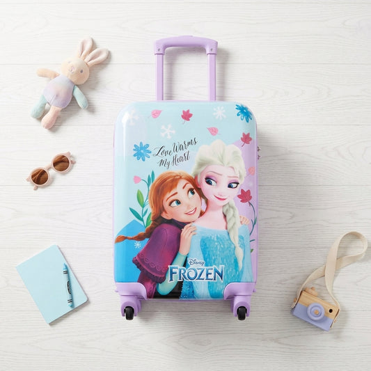 kids frozen luggage trolley 18 inch hard shell suitcase