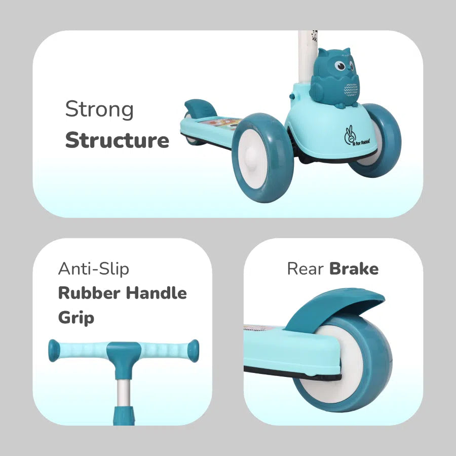 Children riding Road Runner Ryder Ace scooter outdoors with glowing LED wheels and safe, durable design