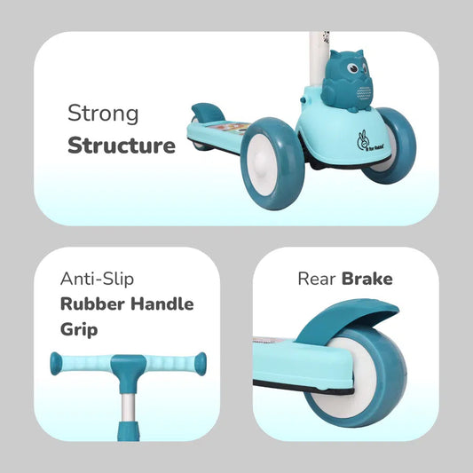 Children riding Road Runner Ryder Ace scooter outdoors with glowing LED wheels and safe, durable design