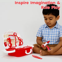 Children’s medical role play toy set with stethoscope and tools