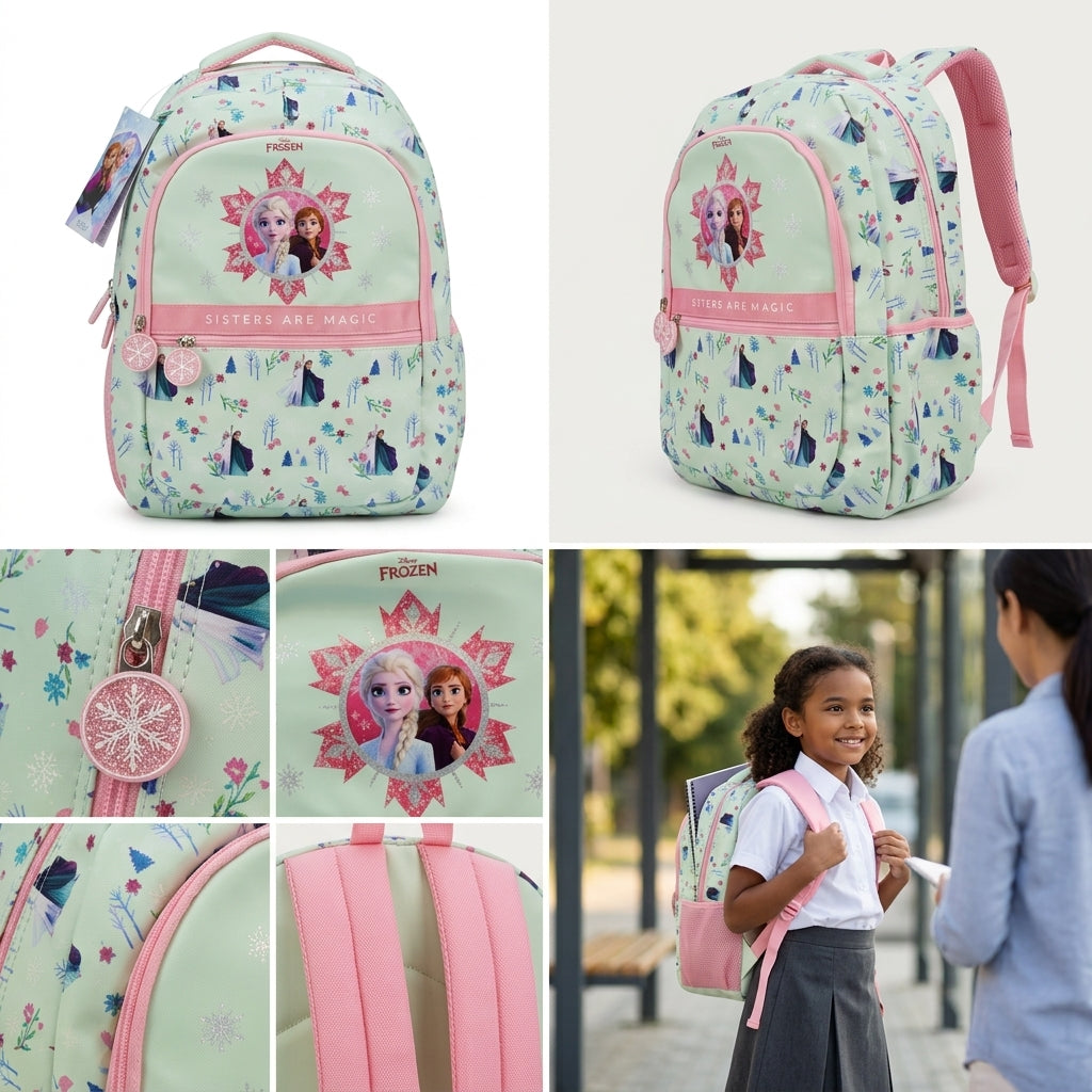 turquoise kids backpack with pencil pouch